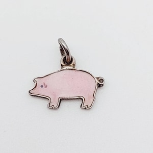 Antique pig charm bracelet pendant charm