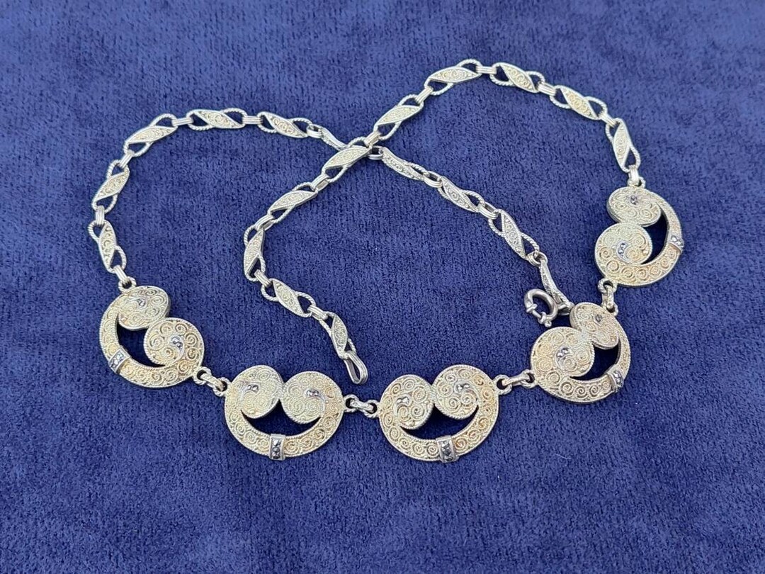 Collier En Argent 925 Theodor Fahrner - 43 Cm Avec Marcasites - Pour Femme - Occasion Très Bon état