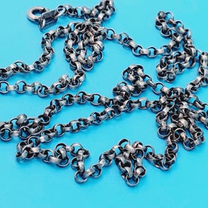 60 cm Vintage Silver Chain 925 Silver Chain Jewelry Pea Chain Antique Jewelry #11 Traditional Jewelry