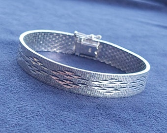 18,7 cm Nostalgisches Silber Armband Teppicharmband 835er Silber Schlangenarmband