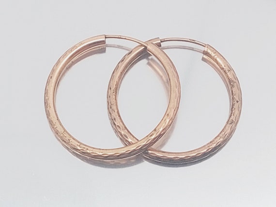 3 cm nostalgic hoop earrings 925 silver earrings … - image 1