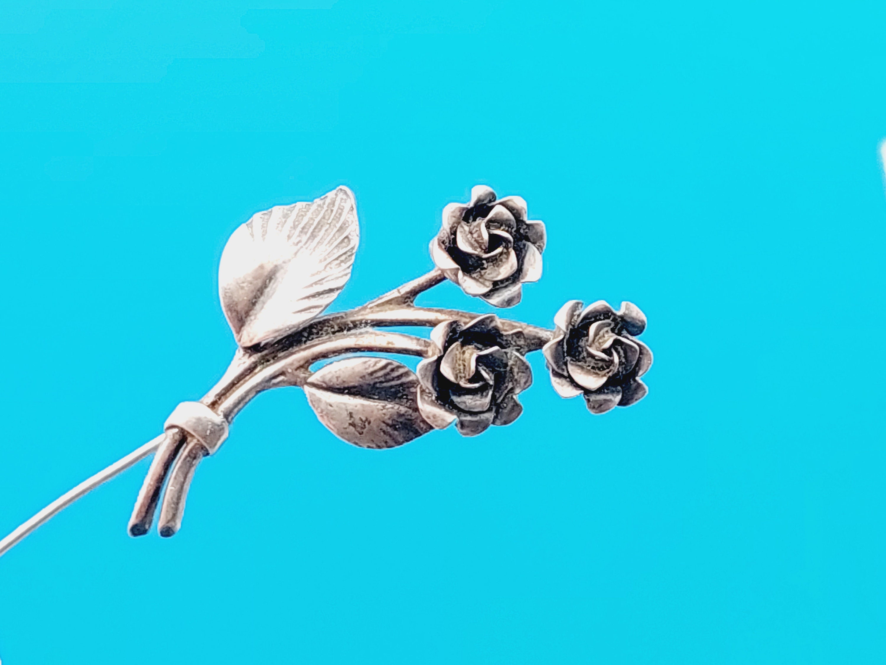 Broche Ancienne En Argent 835 WMF - Décor Floral Années 1920-1930 - Belle état