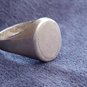 gr. 22 62 antique signet ring 835 silver men's ring initials HM MH antique jewelry