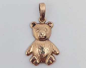Vintage pendant 8 K 333 gold pendant bear teddy teddy bear lucky charm