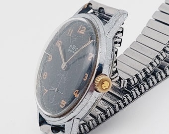 Montre Vintage BWC Alertic Années 60 - Acier Inoxydable Doré, Alarme, Mécanique - Occasion