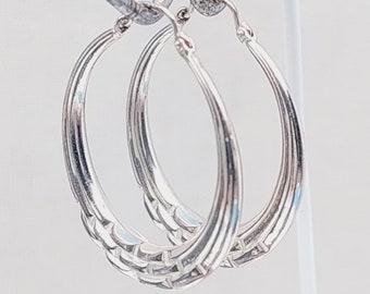 Vintage 925 silver hoop earrings balic hoop earrings 2.9 cm