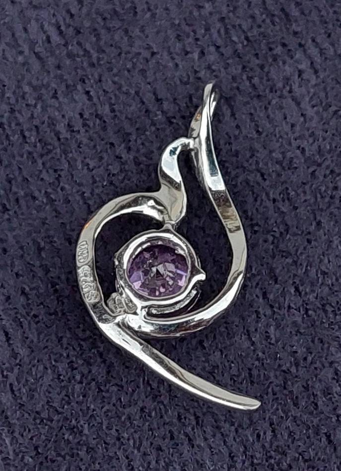 Moderner 925 Silber Anhänger mit Farb Zirkonia 27 cm modernes | Etsy