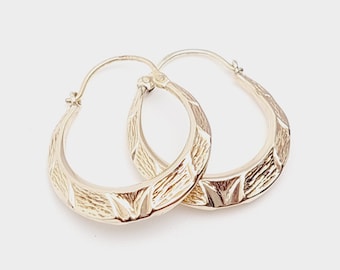 Orecchini a cerchio in oro vero 14 k da 1,9 cm, orecchini in oro 585, orecchini pendenti
