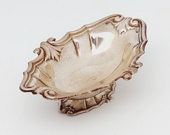 Cuenco de concha de plata 800, cuenco con base, cuenco de plata