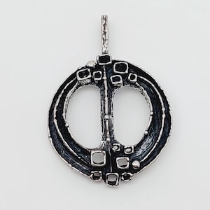 Vintage Silber Anhänger Theodor Klotz  Moderner Schmuck Brutalismus mid-century Sterling