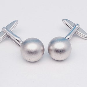 Mid-century cufflinks 835 silver ball men&#39;s jewelry cufflinks