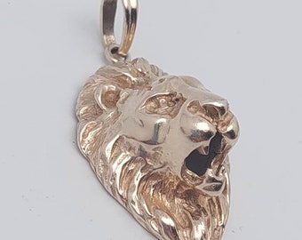 4.2 cm pendant 925 silver pendant lion gold-plated