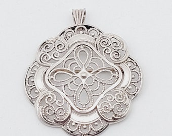 Antique silver brooch 835 silver filigree jewelry silver pendants