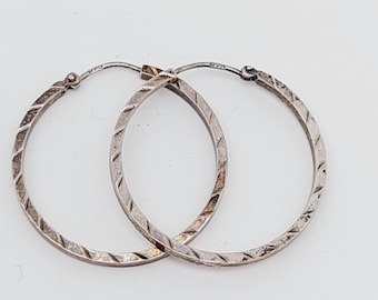 925 silver hoop earrings 2.6 cm silver earrings sterling hoop earrings diamond