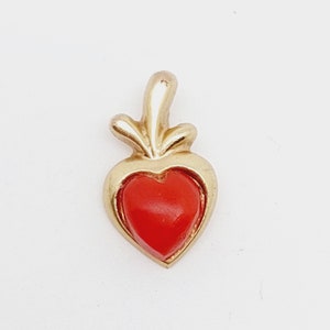 Antique 333 gold pendant Art Nouveau with coral nostalgic jewelry
