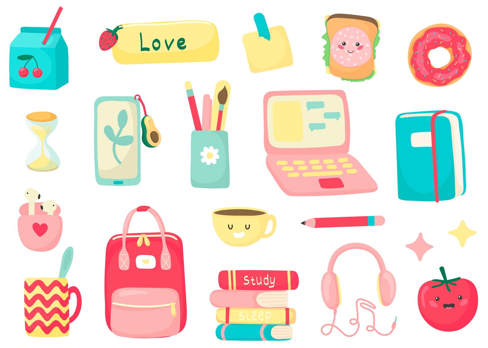 STICKERS STUDENT LIFE. Stickers planner. study stickers. Etsy