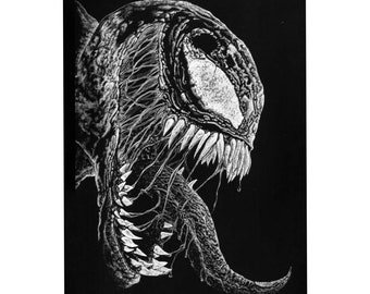 Venom Scratchboard Limited Print