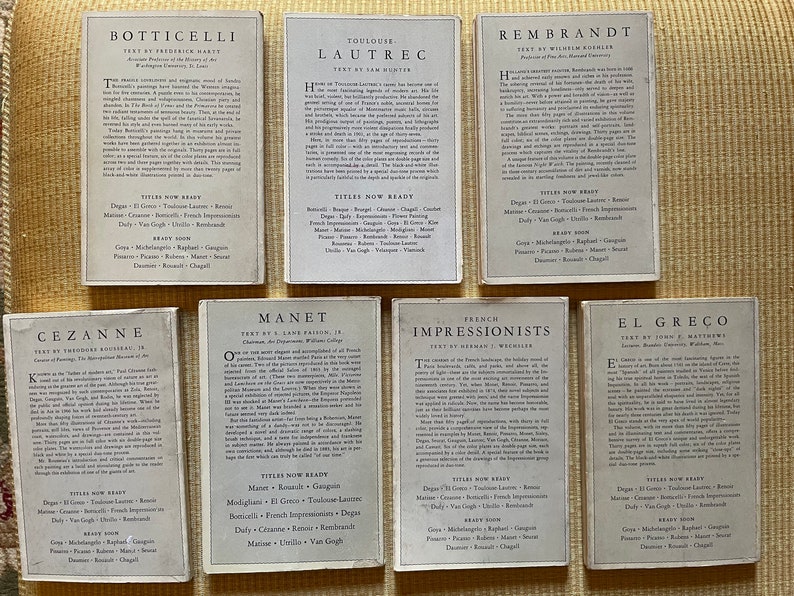 Pocket Library of Great Art Books 1953 & 1954 Abrams Art Books by Harry