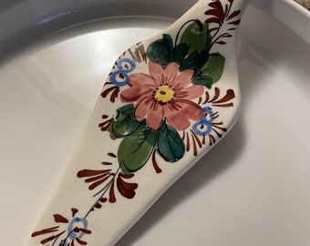 Vintage Ceramic Hand-Painted Cake or Pie Server | Made in Italy