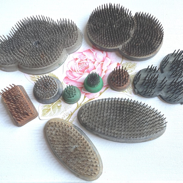 Vintage Assortment of Flower Pin Frogs Holders for Floral Arranging ~ Sold Individually