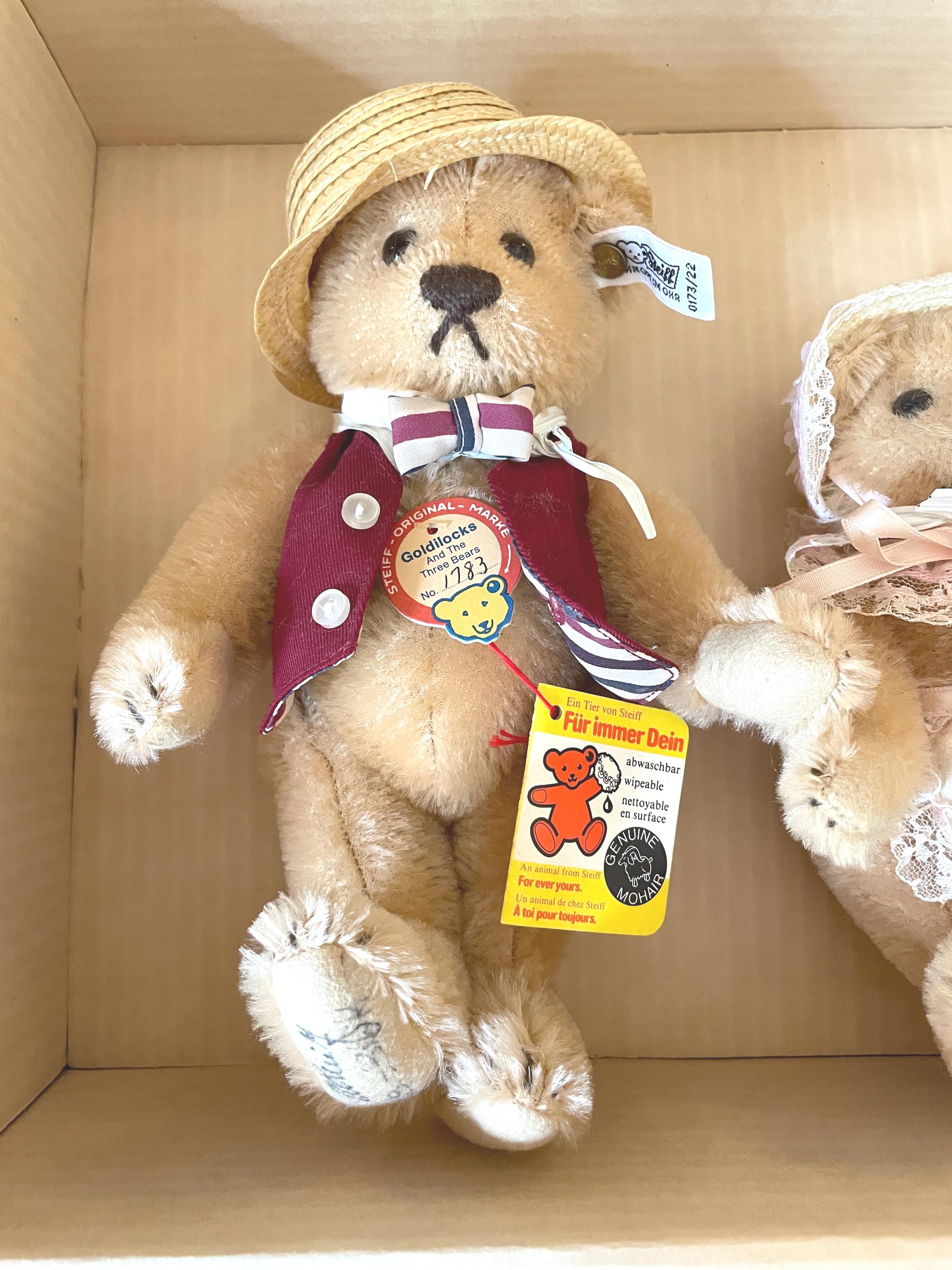 Vintage Steiff Suzanne Gibson Goldilocks & the Three Bears Mohair