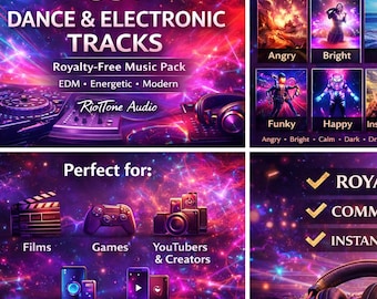 Pack de música dance y electrónica: 851 pistas libres de regalías (5,8 GB)