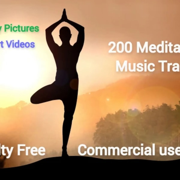 200 potenti musiche di meditazione lunghe e rilassanti, royalty free