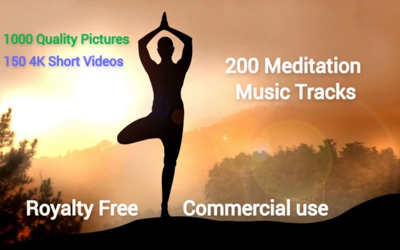 200 powerful royalty free, long, relaxing meditation music image 1