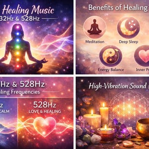 Reiki Healing Music 432Hz & 528Hz | Meditation Sleep Relaxation Sound Healing | High Vibration Frequency Audio