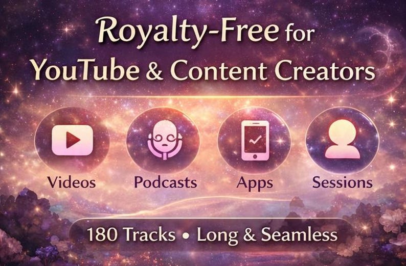 180 pistas de música de meditación sin regalías / Música relajante y curativa de larga duración para dormir, yoga, mindfulness y videos imagen 4