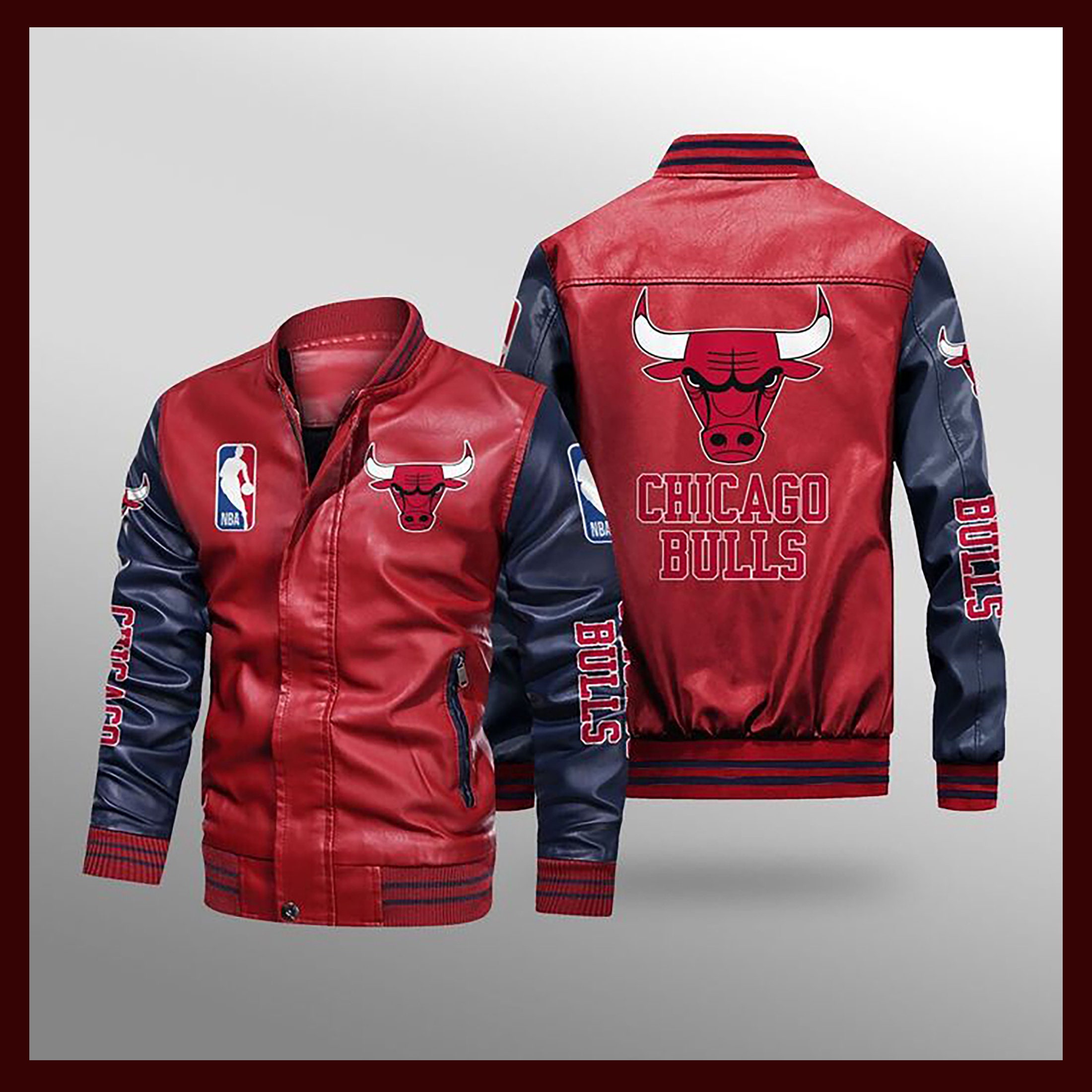 Chicago Bulls NBA Leather Bomber Jacket | Etsy