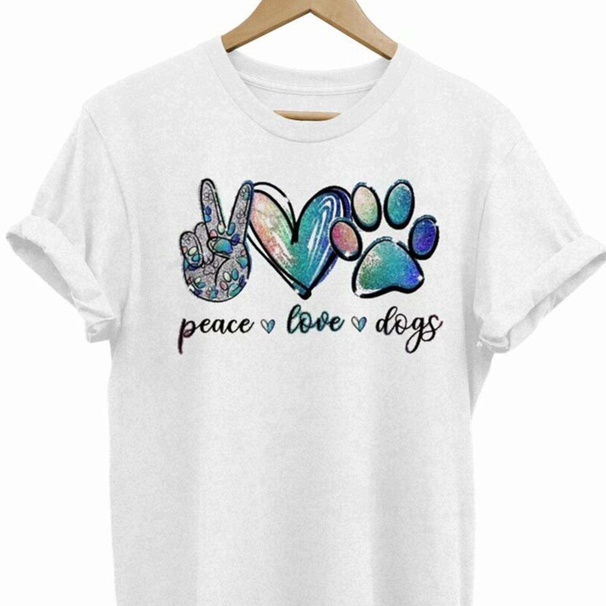 Peace Love Dogs shirt Gift for dog lover Dog Mom Shirt Dog | Etsy