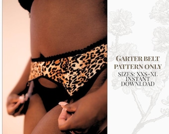 Vintage Garter Belt Sewing Pattern (Sizes XXS-XL) (PDF Pattern)