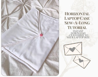 Patrón de costura para funda de portátil DIY: Funda acolchada personalizada (Descarga PDF) Coser una funda larga