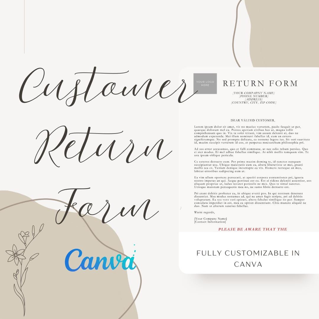 Store Credit Form.pdf Return & Exchange Store Credit Template – Editable PDF, Professional ...