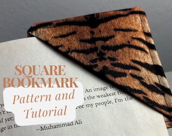 Square Fabric Bookmark Tutorial PDF | Beginner Sewing Guide | Scrap-Friendly DIY Project for Book Lovers