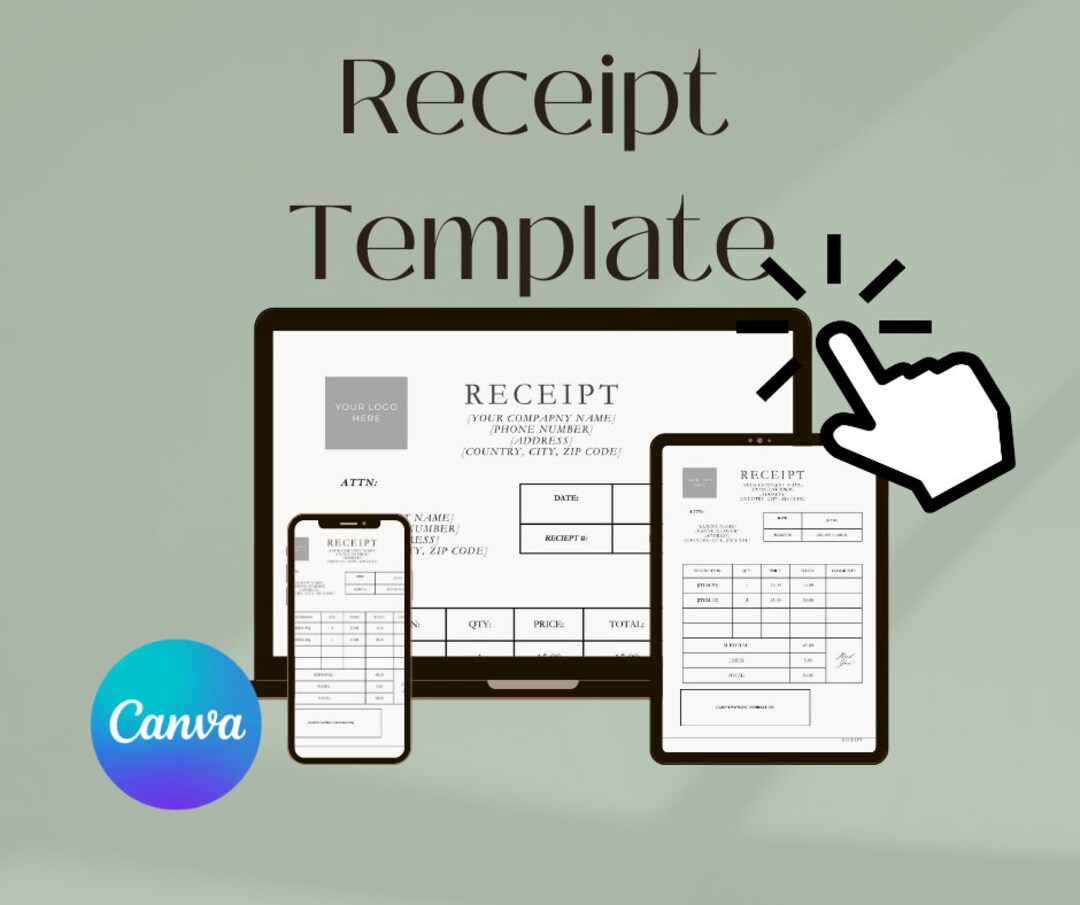 RECEIPT Template PDF for Sewing, Seamstresses, Sewist Editable Text ...