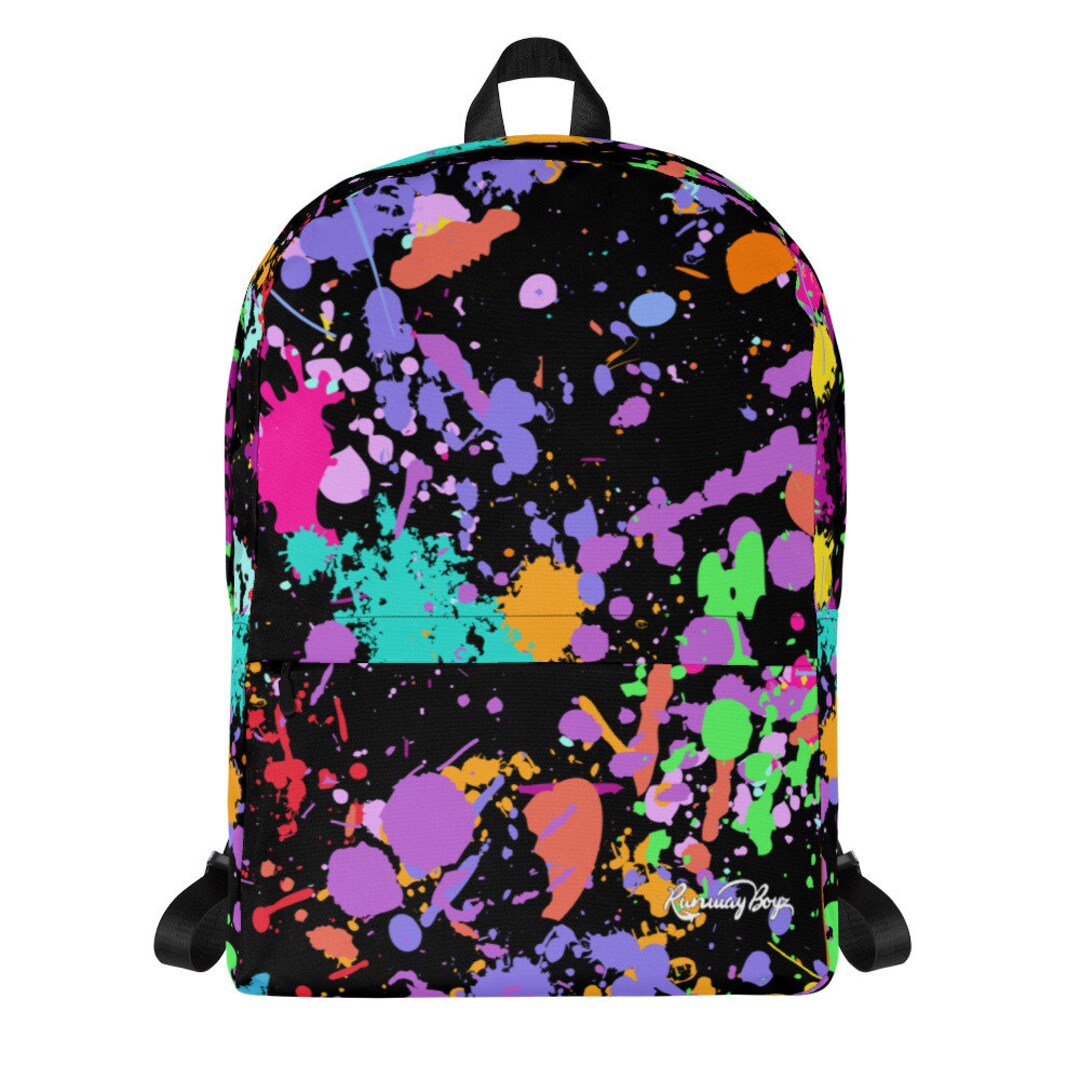 Splatter Paint Backpack Etsy