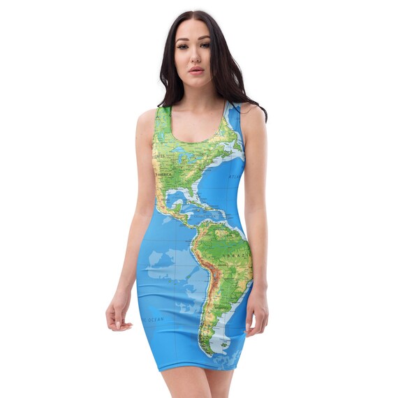 Women's World Map Dress