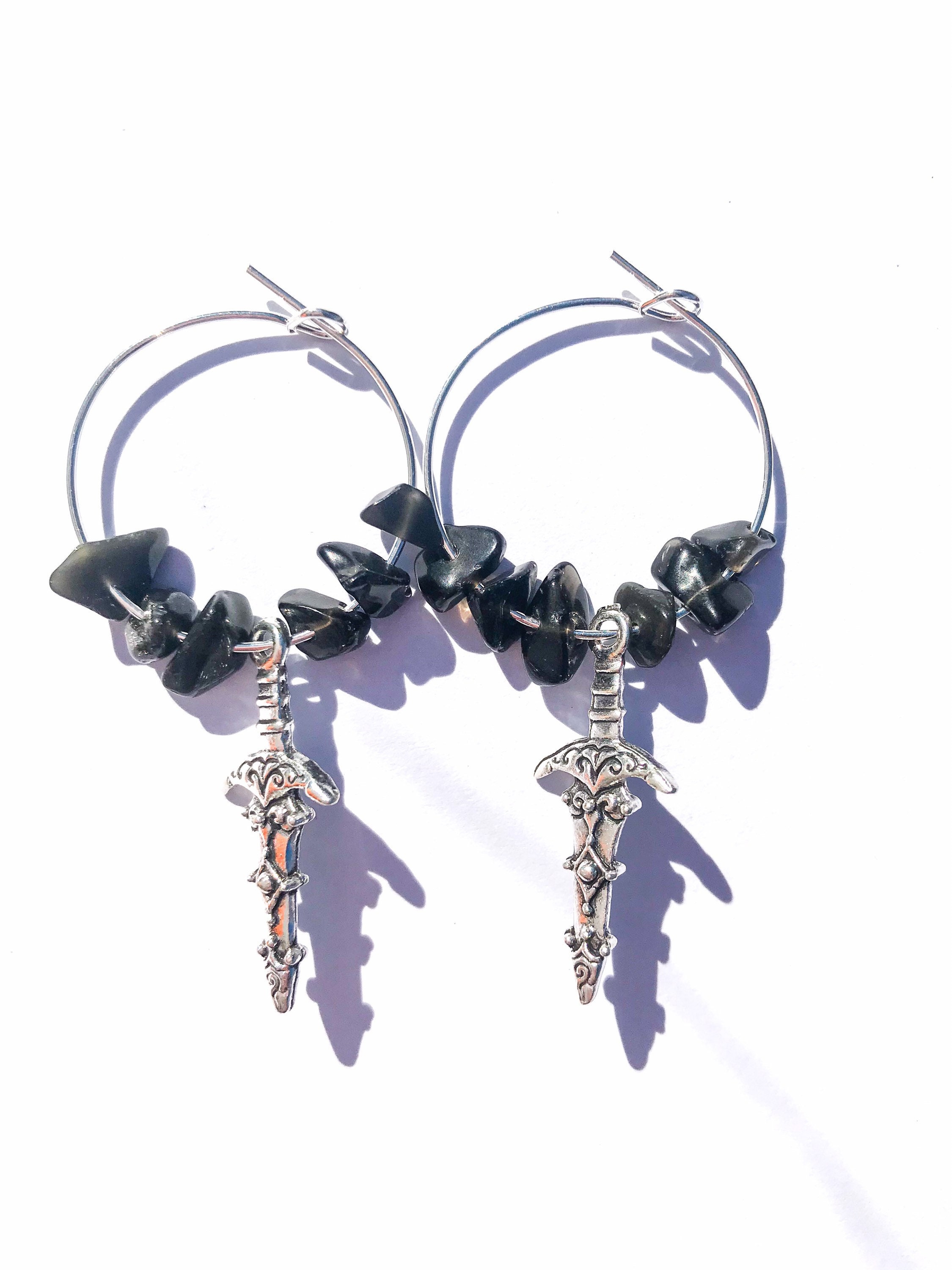 Inej Ghafa “The Wraith” inspired hoop earrings