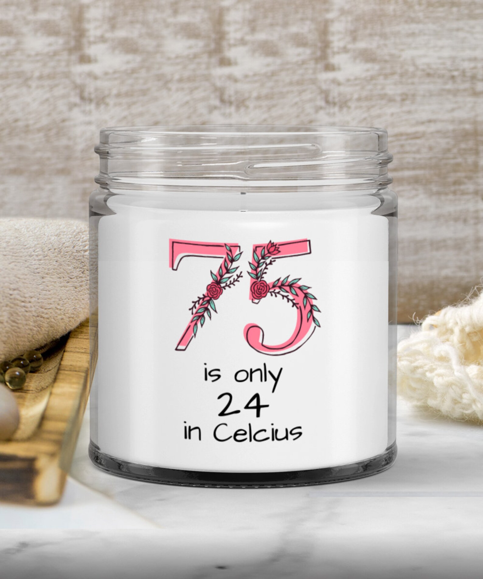 75th birthday gift for women 75th bday funny birthday candle Etsy