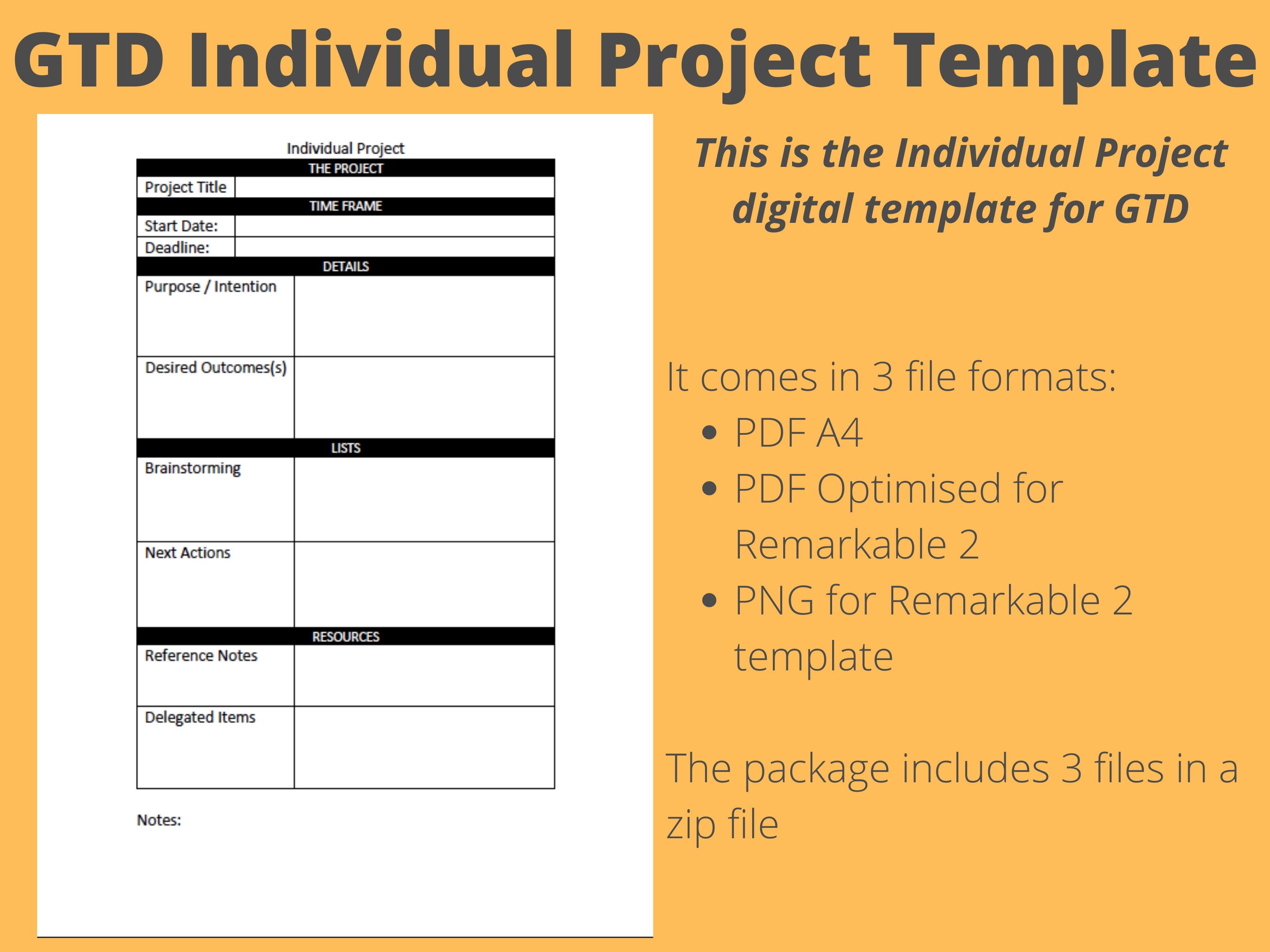 Gtd Project Planning Template