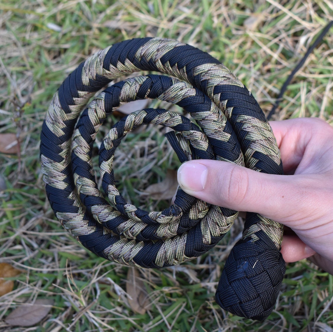 3 foot Paracord snake whip camo/black Etsy