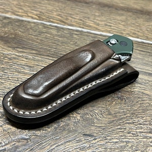 Vertical Leather Sheath for Benchmade 940 Osborne Folding Knife