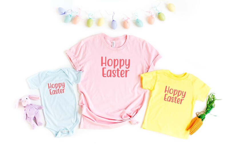 Holiday Matching Cute Easter Shirt Easter Family Shirt Rabbit Lover Gift Easter Matching Outfit Funny Easter Shirt Hoppy Easter Shirt