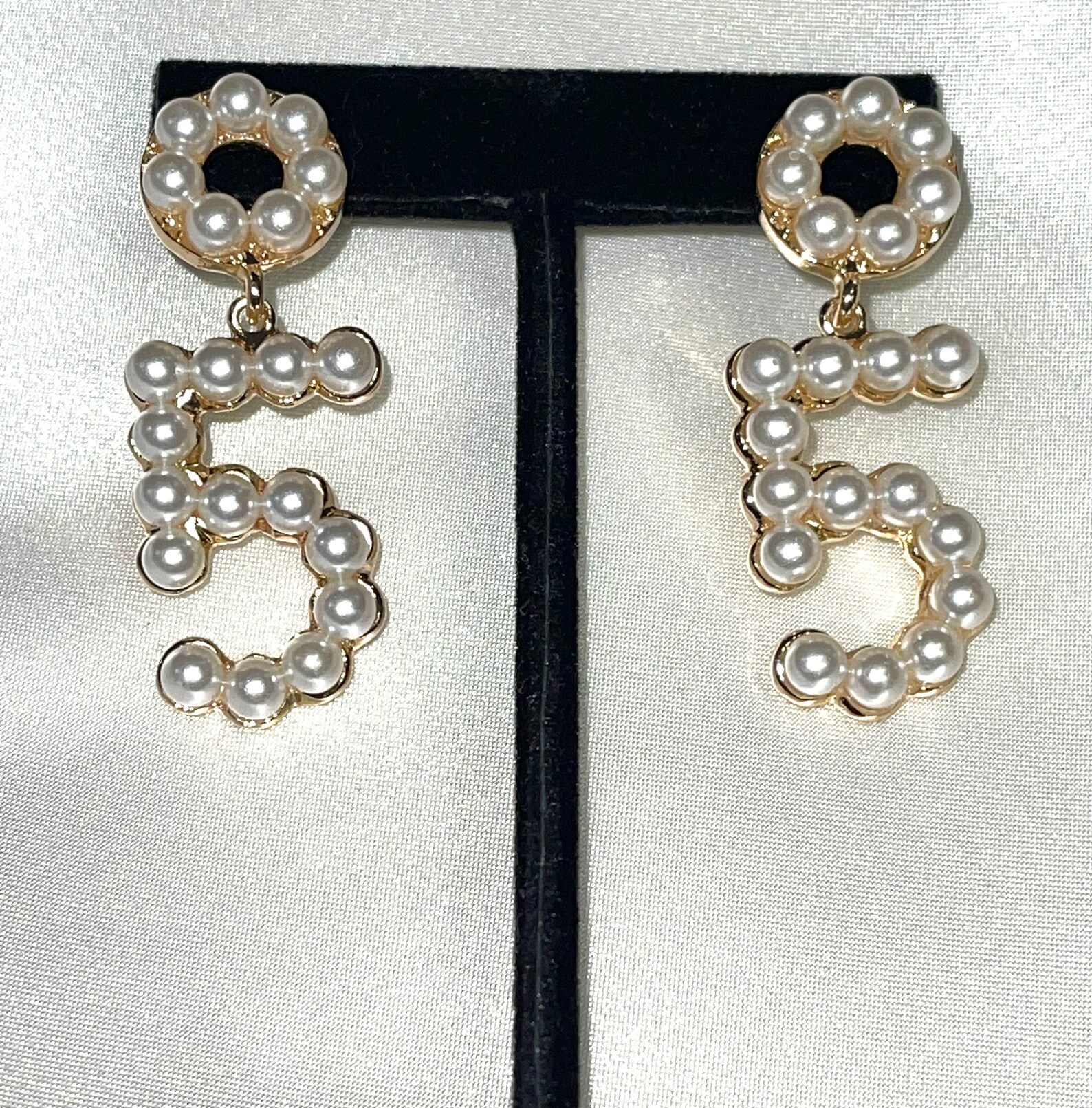 Number 5 Designer Inspired Earrings Etsy