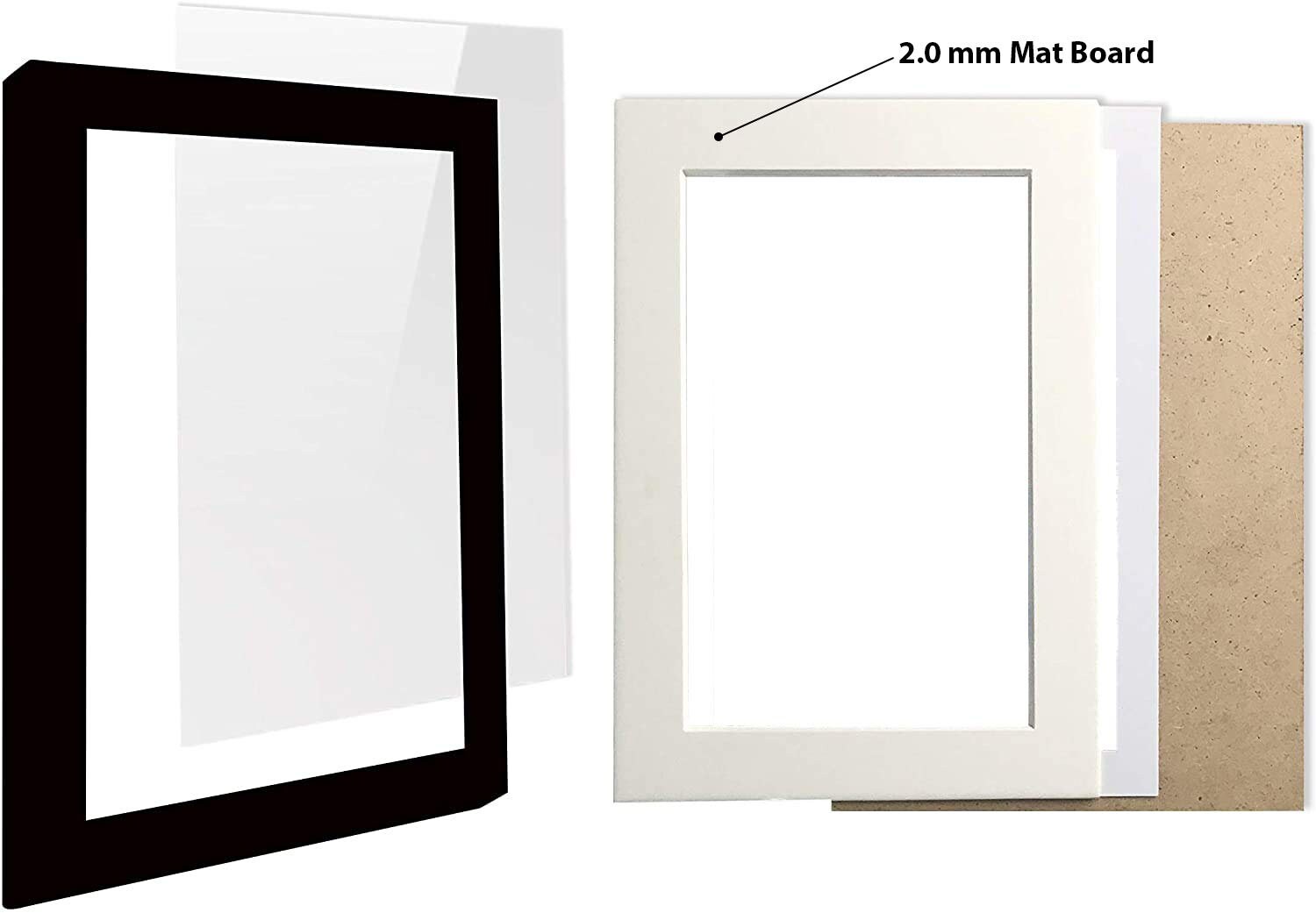 A Plus Black Wooden Picture Frame with Tempered glass Etsy