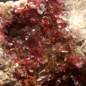 X ROSELITE, CALCITE Aghbar Mine Bou Azzer, Morocco