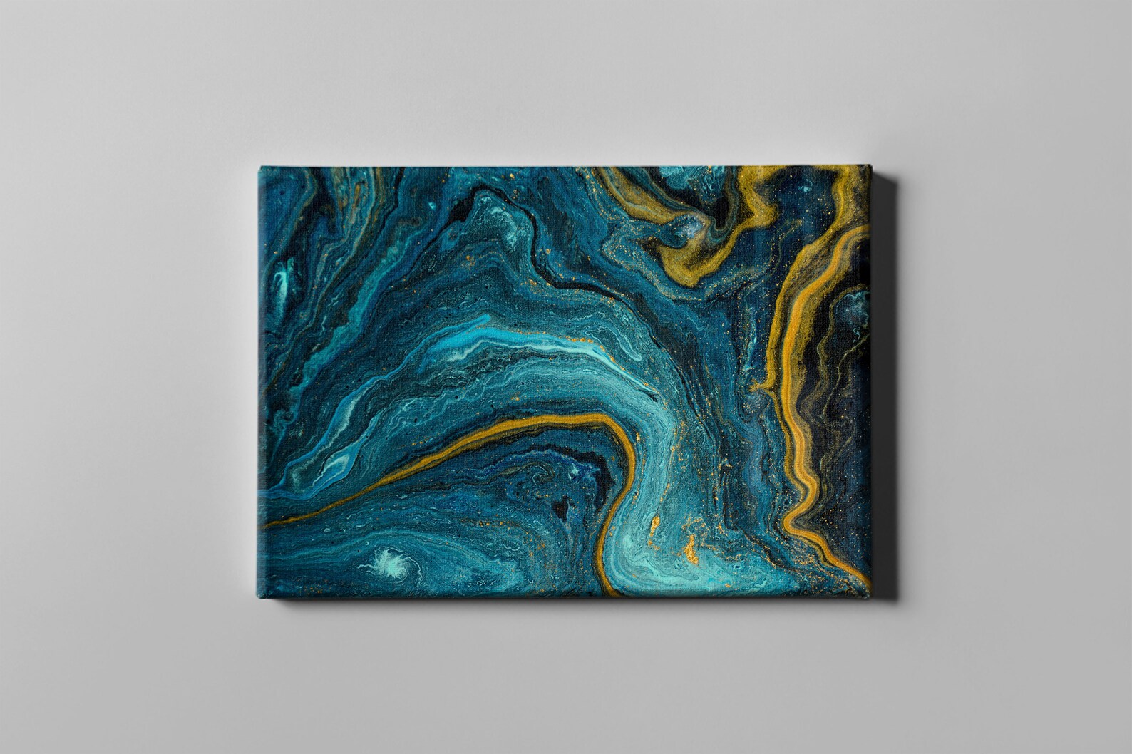 Abstract Blue Wall Art Decor Canvas Wall Art Etsy