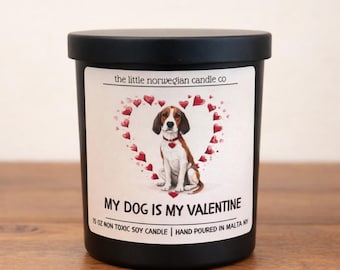 Valentine’s Day gift My dog is my valentine soy candle pet gift dog lover gift clean burning candle dog lover gift golden retriever lab gift